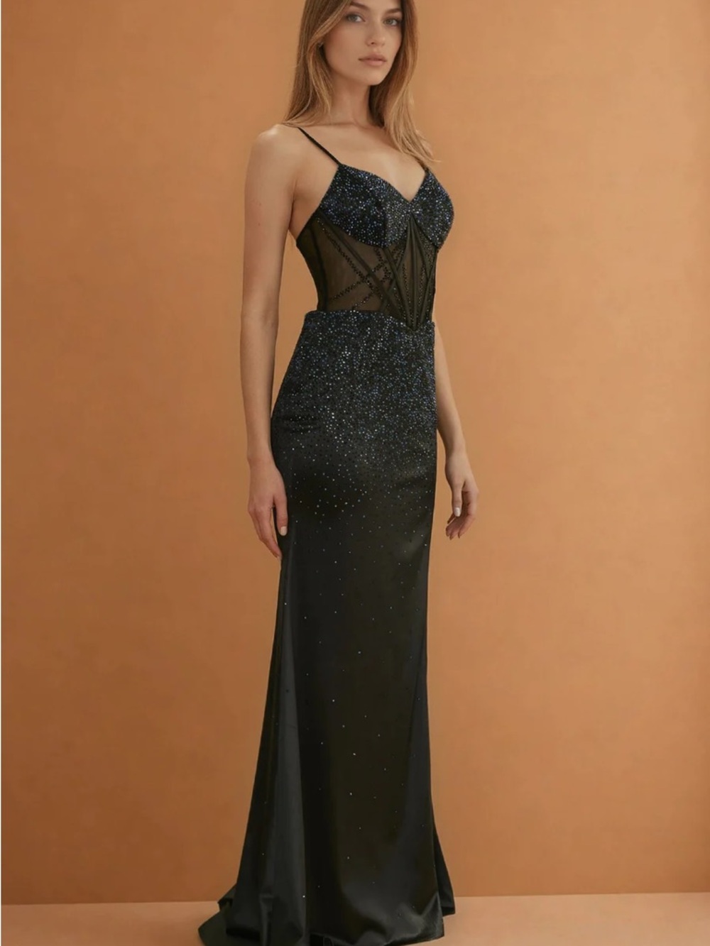Open Back Sexy Floor Length Prom Dress